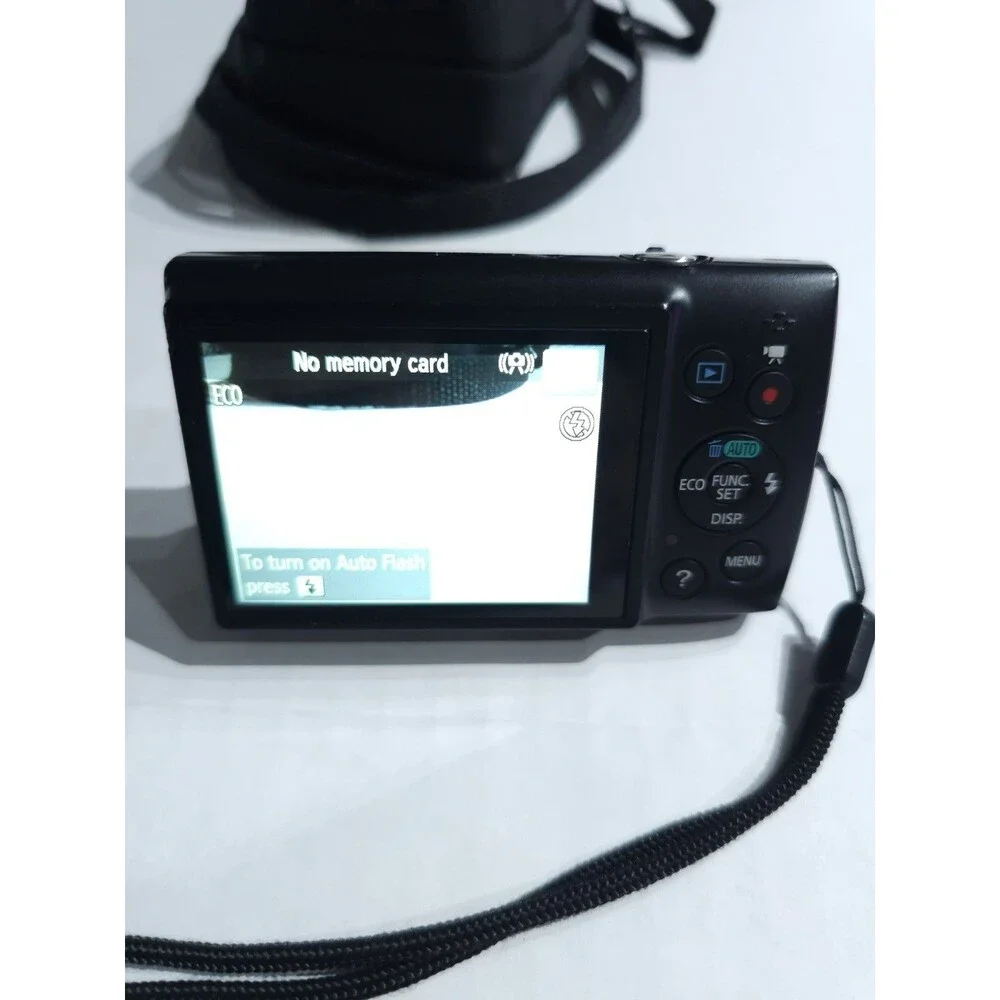 Canon PowerShot ELPH 150 IS Black Digital Camera 10x 20MP Bundle TESTED WORKS